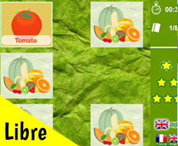 Fruits & vegetables memory game